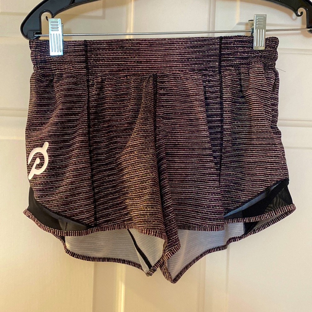 Peloton Lululemon brand shorts.